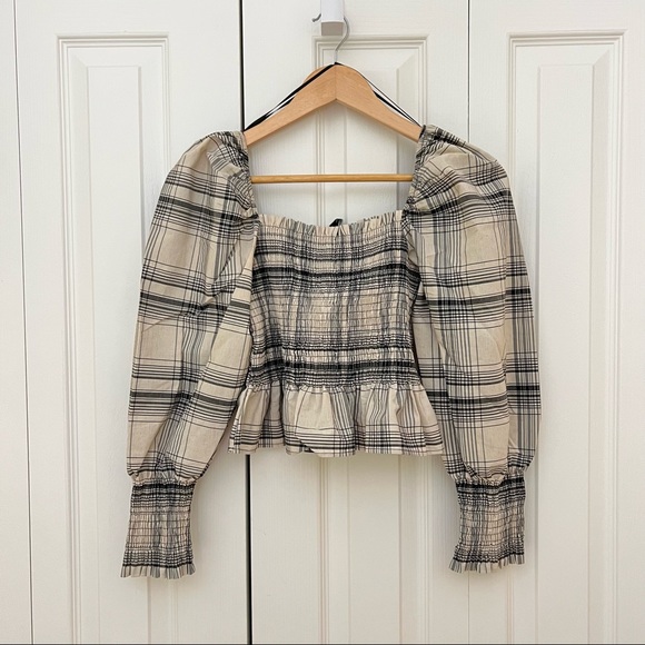 Zara Check Stretch top - Picture 2 of 11